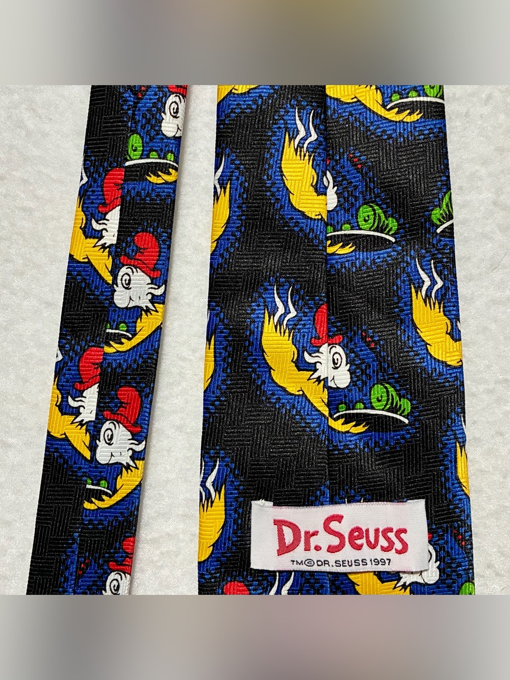 Dr. Seuss Green Eggs And Ham Sam-I-Am Men’s Necktie Storybook Theme Vintage 1997